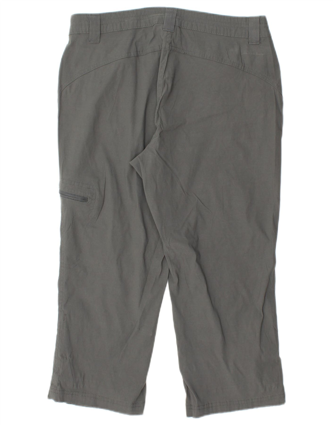 EDDIE BAUER Pantalones capri rectos para mujer US 6 Medium W28 L20 Nylon gris