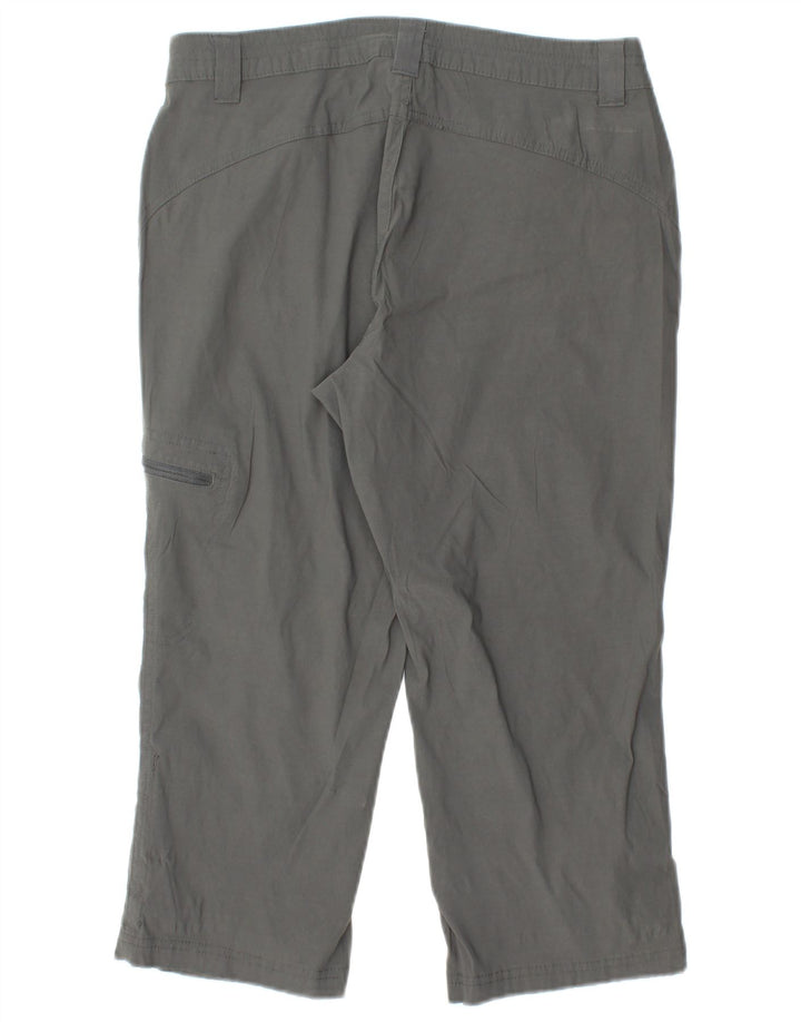 EDDIE BAUER Pantalones capri rectos para mujer US 6 Medium W28 L20 Nylon gris