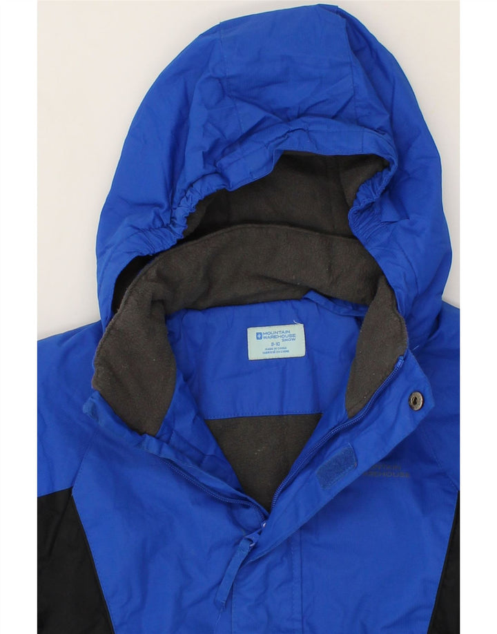 MOUNTAIN WAREHOUSE Boys Windbreaker Jacket 9-10 Years Blue Colourblock Vintage Mountain Warehouse and Second-Hand Mountain Warehouse from Messina Hembry 