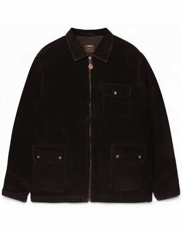 Chaqueta de pana para hombre Lee UK 42 XL Algodón negro