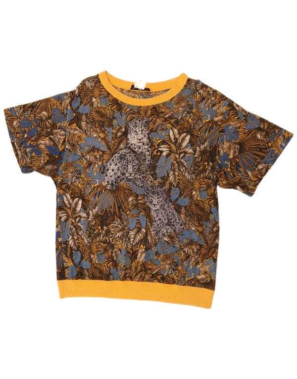 Salvatore Ferragamo Camiseta gráfica para mujer Top UK 40 Large Multicolor Tr