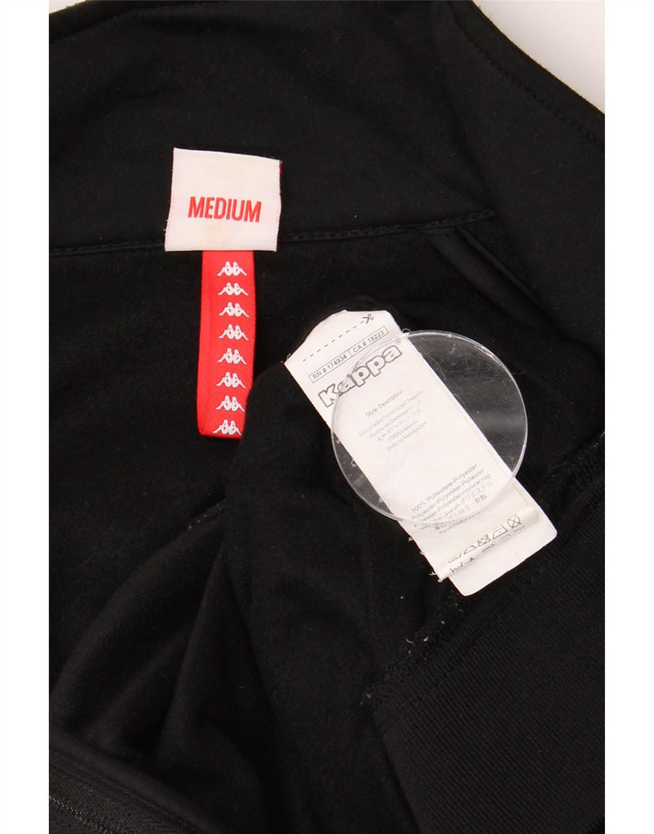 KAPPA Chaqueta superior de chándal con gráfico para hombre Poliéster negro mediano