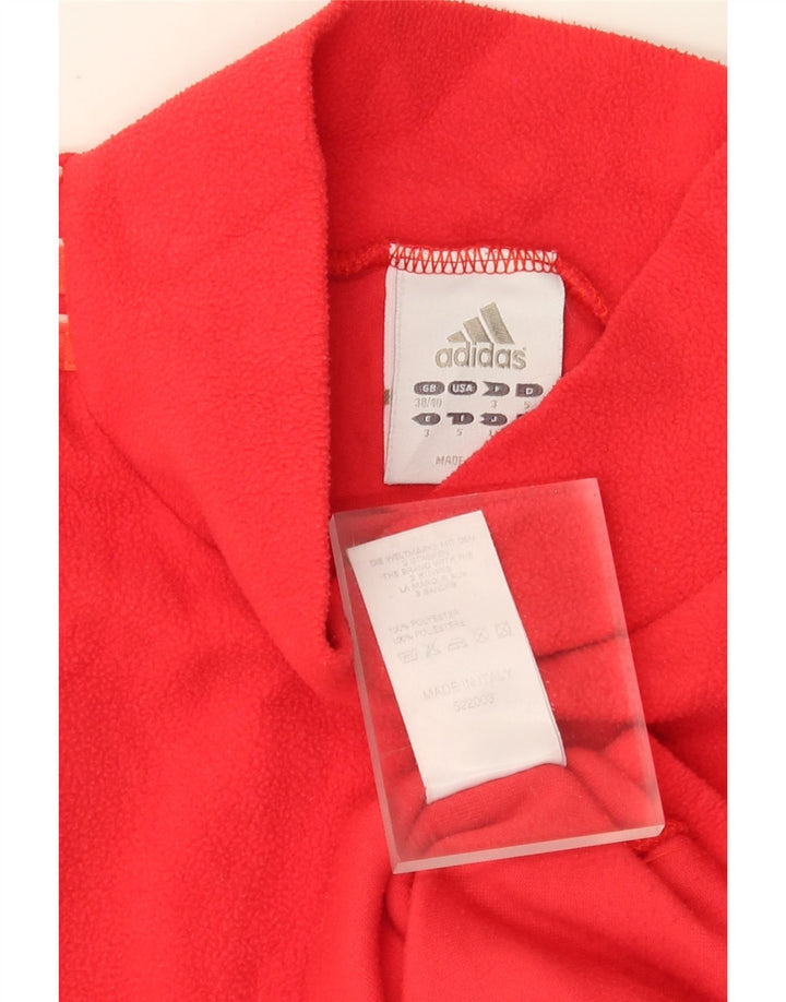 Adidas Jersey polar para hombre UK 38/40 Medio rojo Poliéster