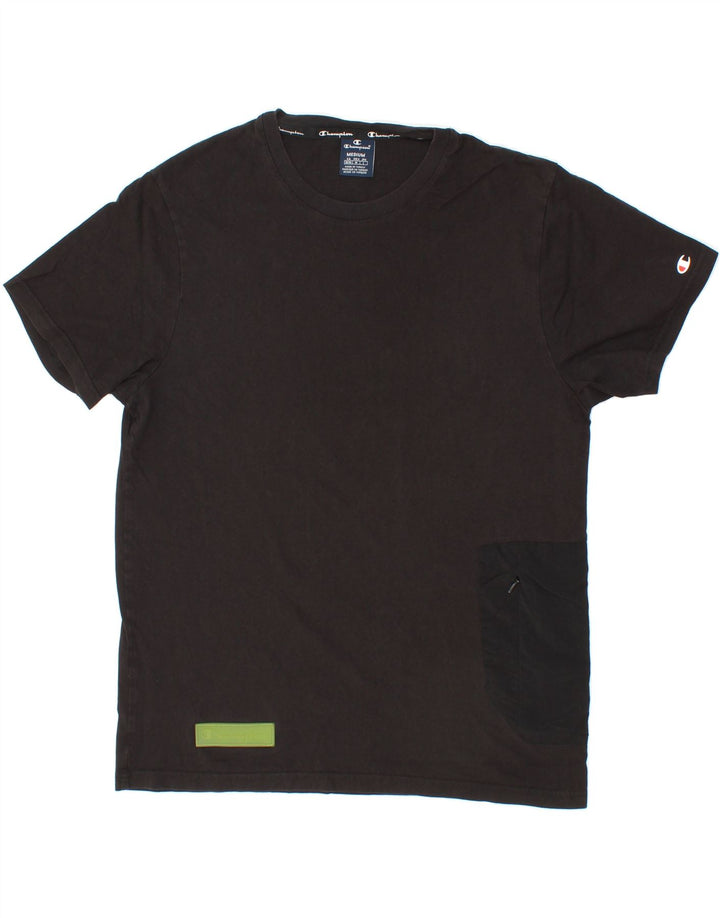 CHAMPION Mens T-Shirt Top Medium Black Vintage Champion and Second-Hand Champion from Messina Hembry 
