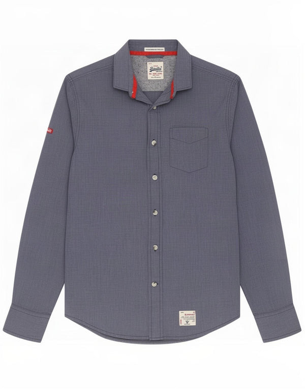 Superdry Mens Shirt Medium Blue Cotton