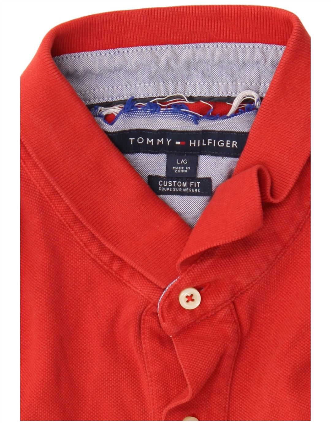 TOMMY HILFIGER Polo de ajuste personalizado para hombre, talla grande, rojo