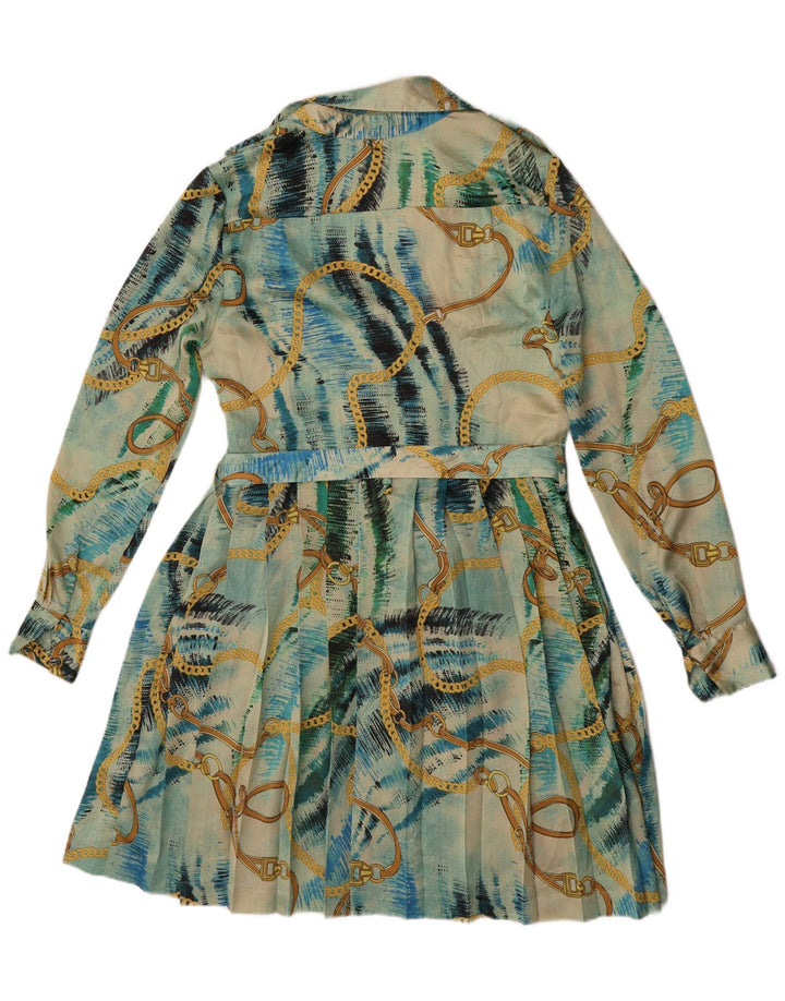 Guess By Marciano Vestido de línea A con patrón abstracto para mujer US 6 Azul medio