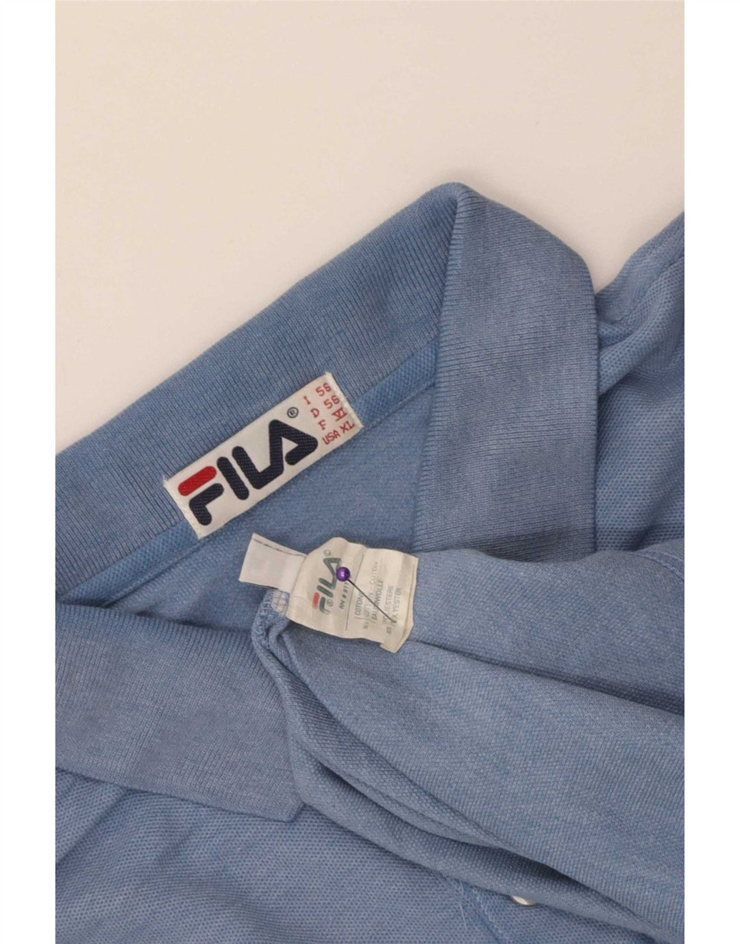 Fila Polo Hombre XL Algodón Azul