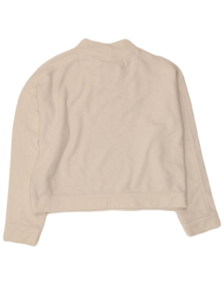 Jack Wills Sudadera con gráfico corto para mujer, talla 40, color blanco