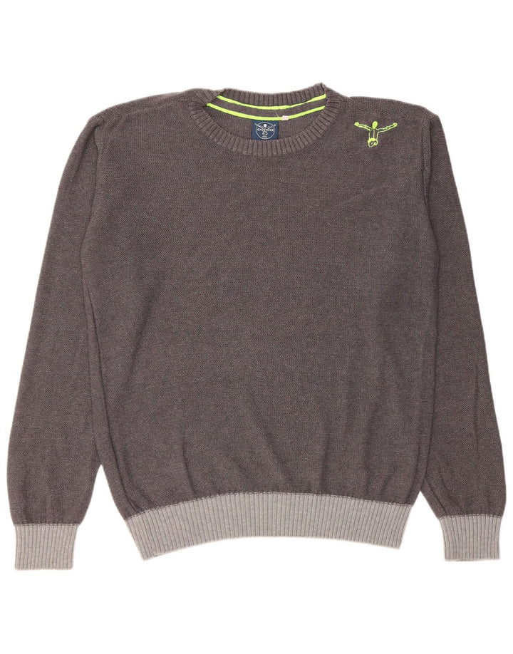 CHIEMSEE Jersey De Cuello Redondo Para Hombre De Algodón Gris Medio Con Bloques De Color