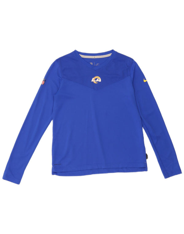 Nike Los Angeles Rams Graphic Top manga larga para mujer UK 10 Small Blue