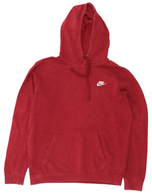 Nike Hombre Sudadera con capucha Jumper Medium Borgoña Algodón