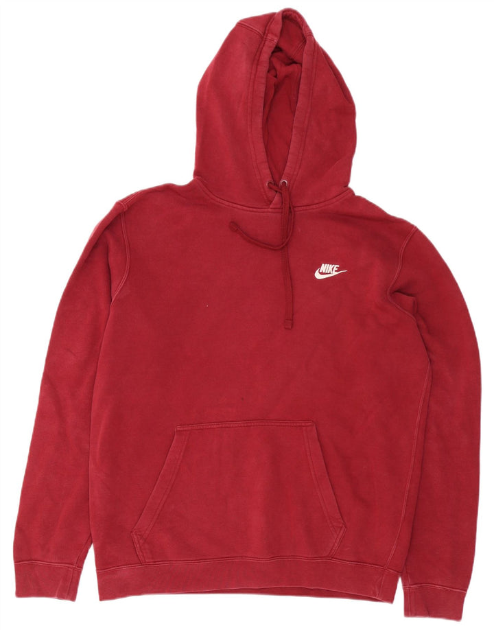 Nike Hombre Sudadera con capucha Jumper Medium Borgoña Algodón