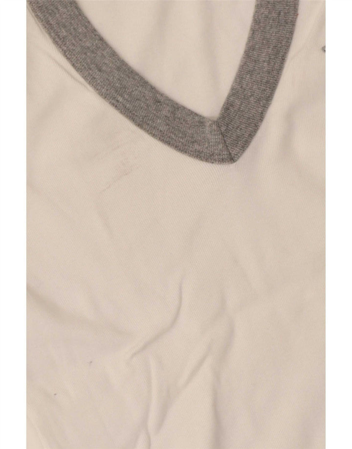 Kappa Camiseta para Mujer Top UK 8 Small White Colorblock