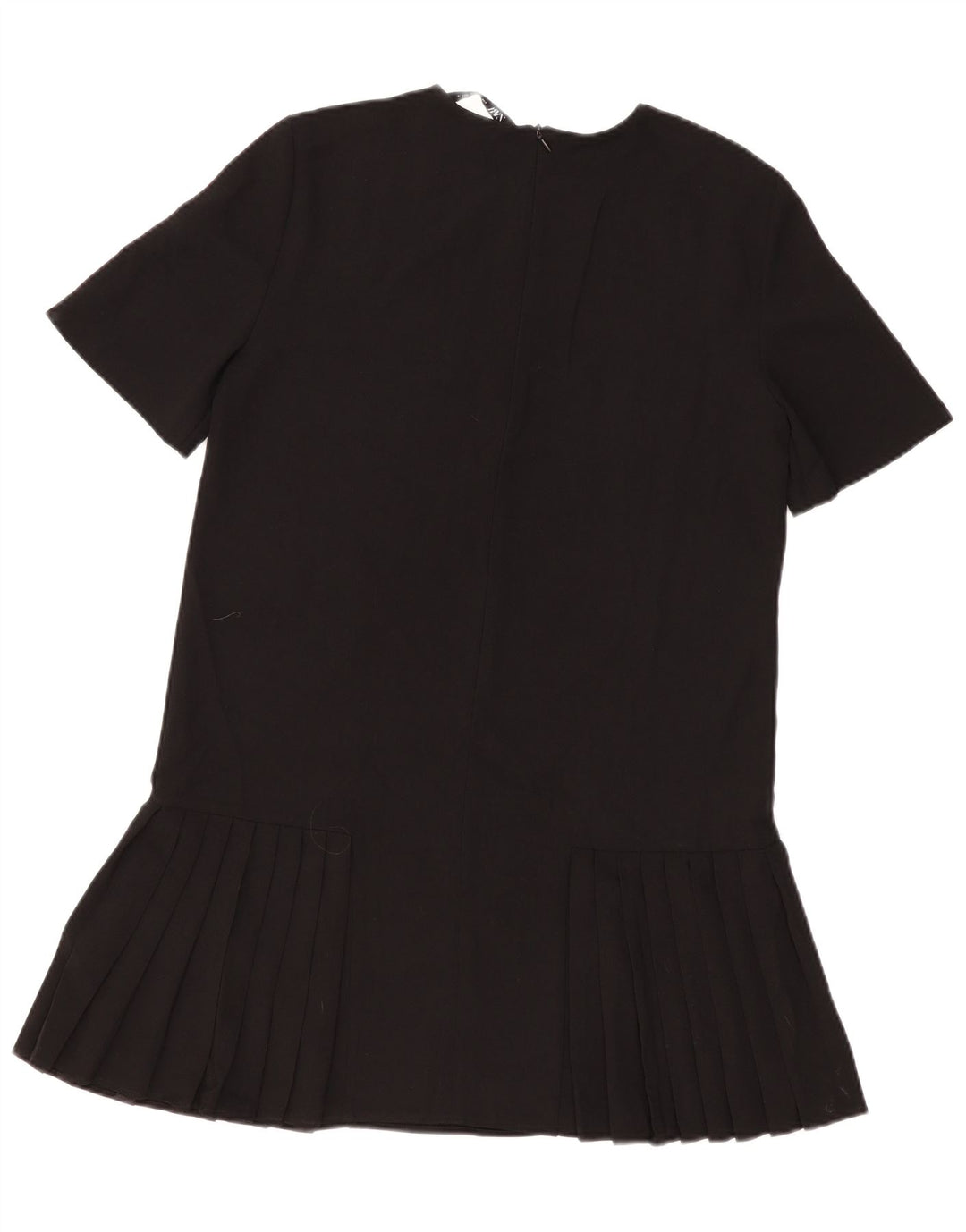 ZARA Mujer Vestido Básico UK 42 Mediano Negro