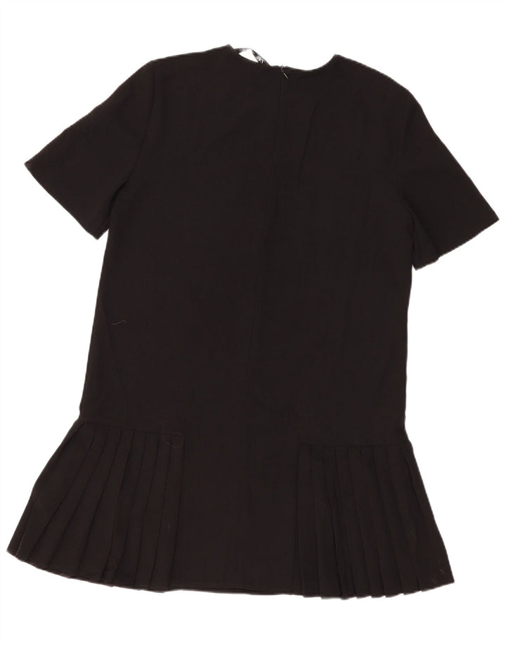 ZARA Mujer Vestido Básico UK 42 Mediano Negro