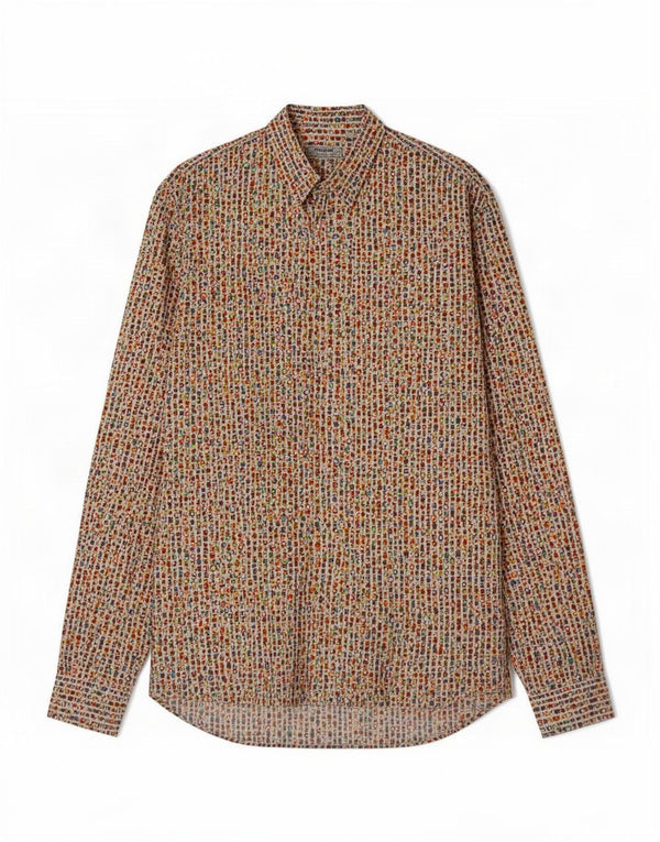 Camisa Desigual Hombre XL Algodón Geométrico Multicolor