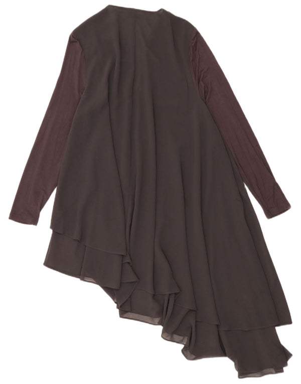 MINT VELVET Vestido asimétrico para mujer UK 46 Grande Gris Colorblock