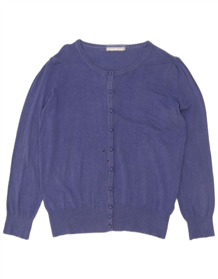 Marks & Spencer Suéter tipo cárdigan para mujer UK 46 Viscosa azul grande