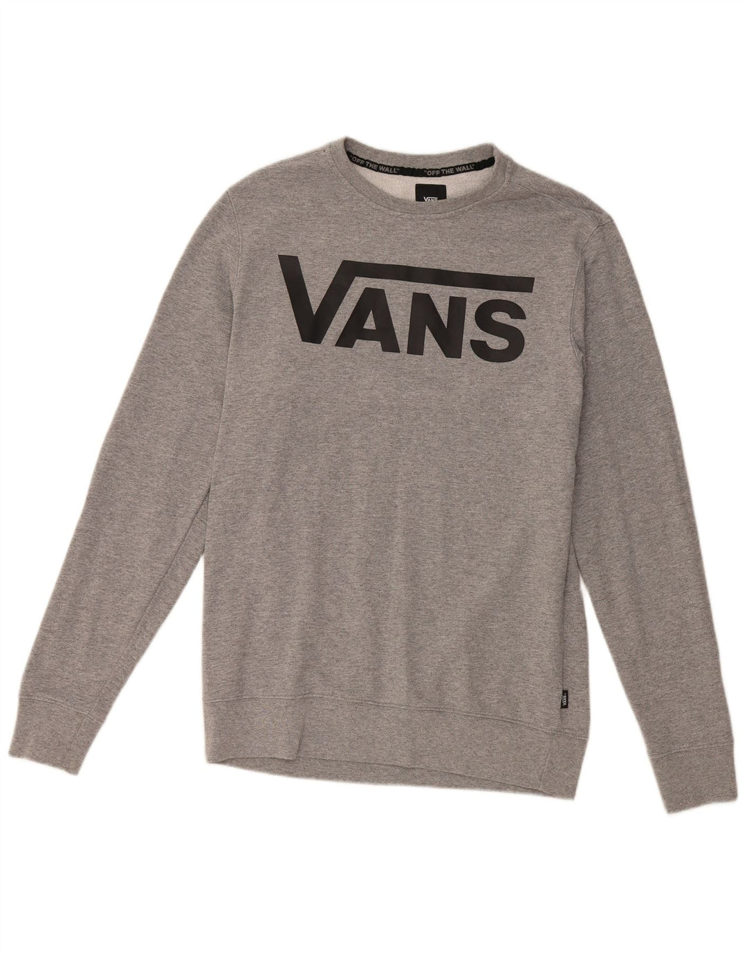 VANS Hombre Graphic Sudadera Jumper Small Gris Algodón