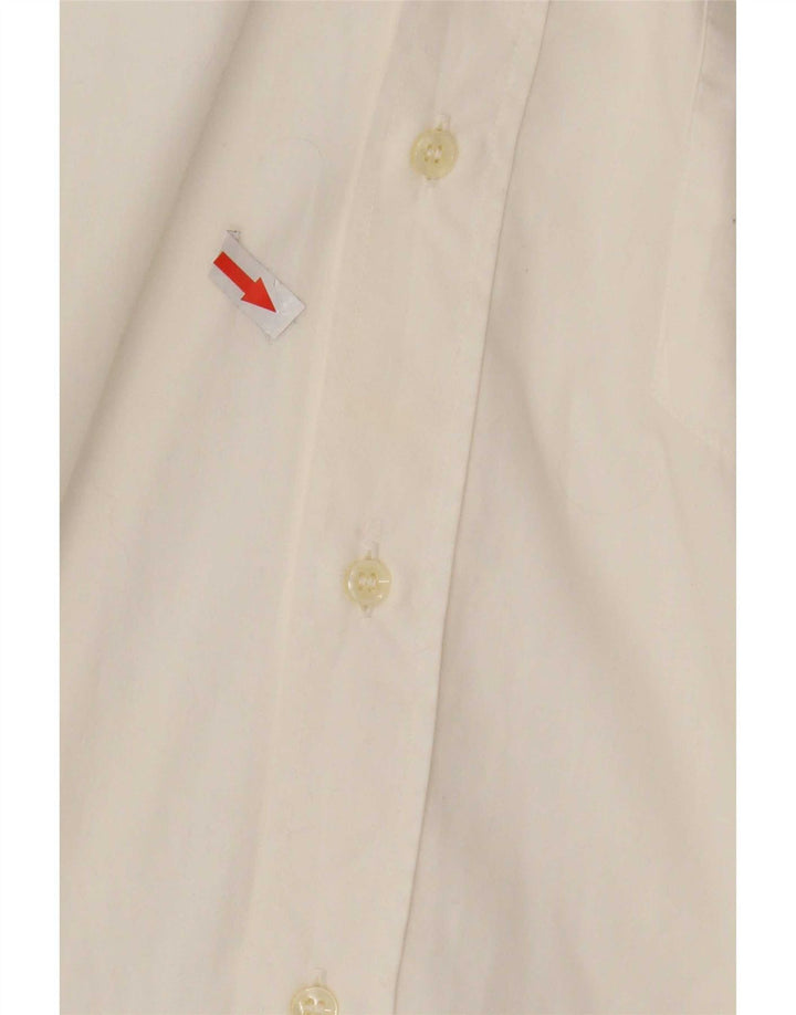 Camisa vintage para hombre de algodón blanco pequeño