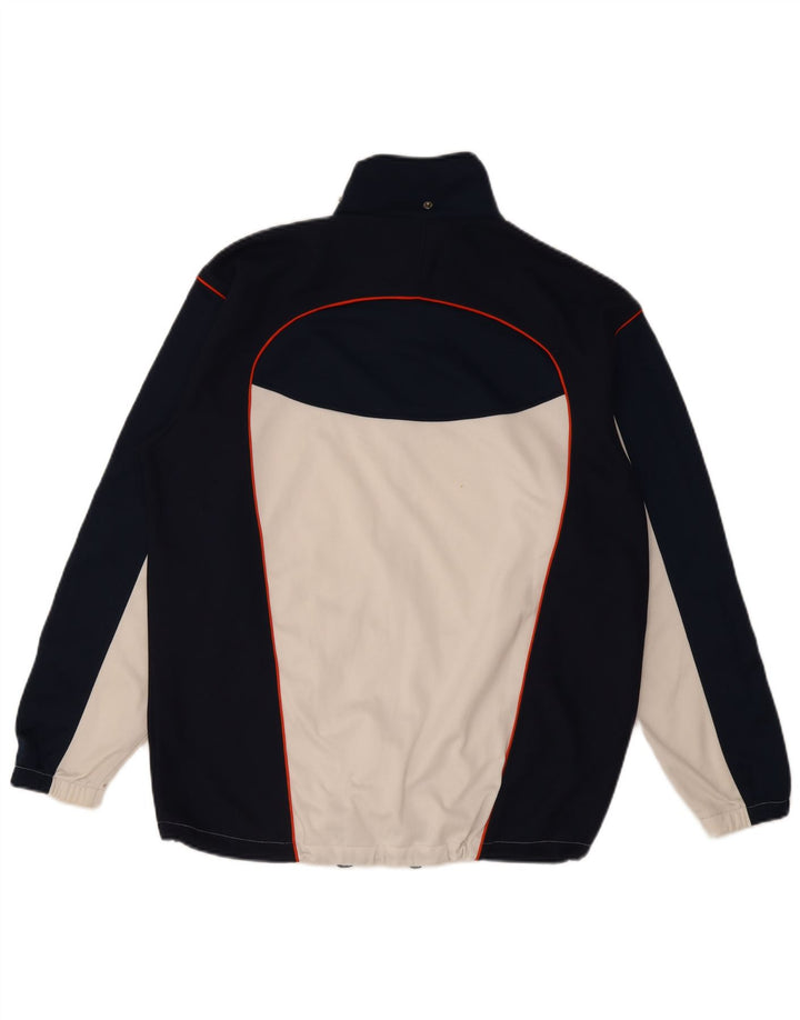 Asics Hombre Chándal Top Chaqueta Grande Azul Marino Colorblock Poliéster