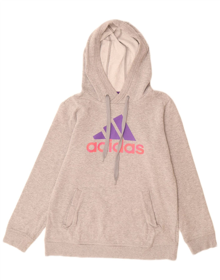 Adidas - Sudadera con capucha para mujer, talla 40, color gris medio
