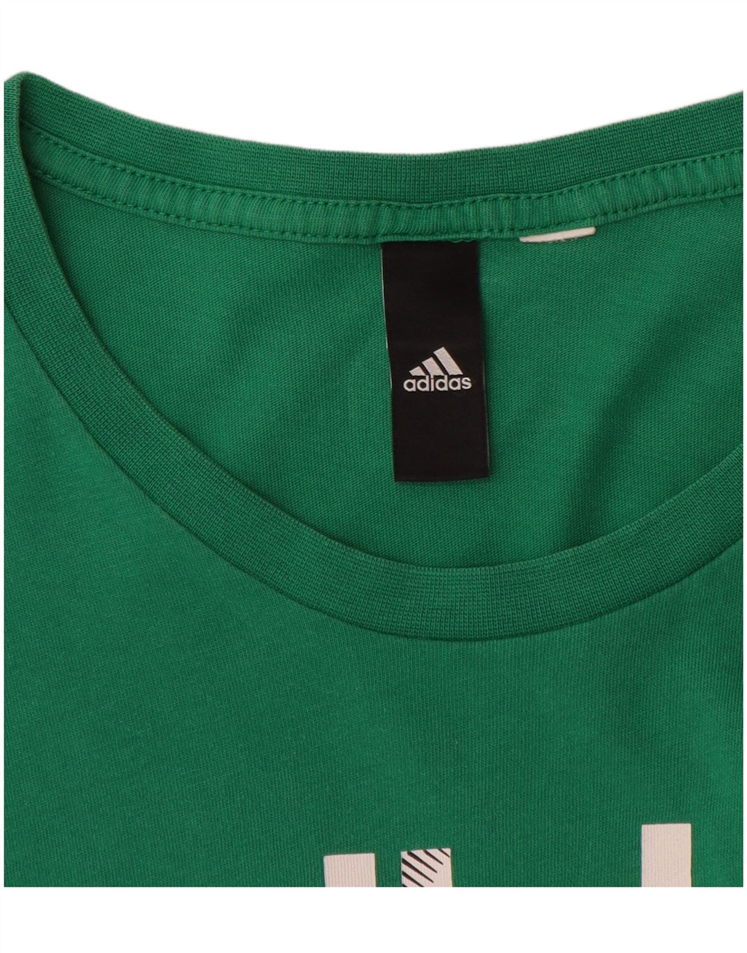 Adidas Hombre Camiseta Gráfica Top Verde Mediano
