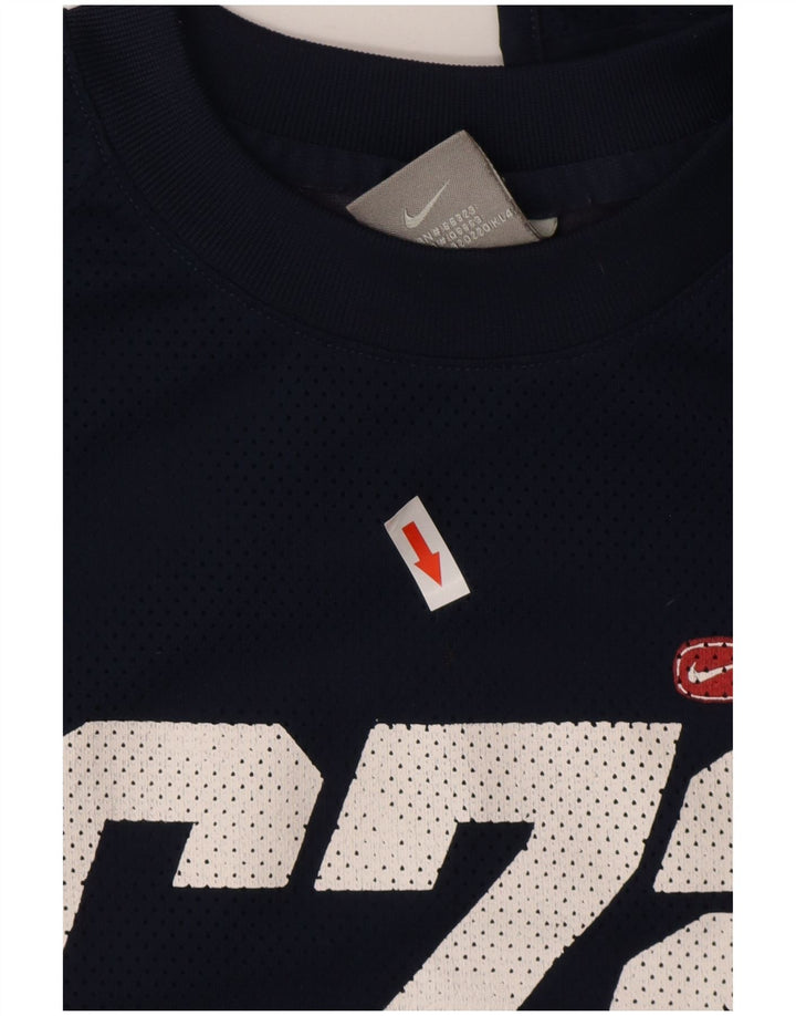 Nike Cor72z Graphic Top manga larga pequeño poliéster azul marino