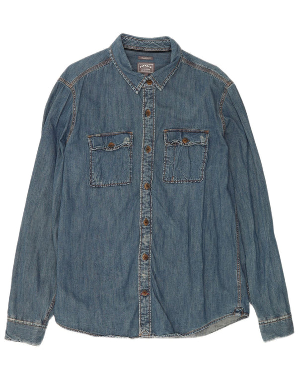 Camisa vaquera de corte clásico para hombre de Fat Face Algodón azul grande