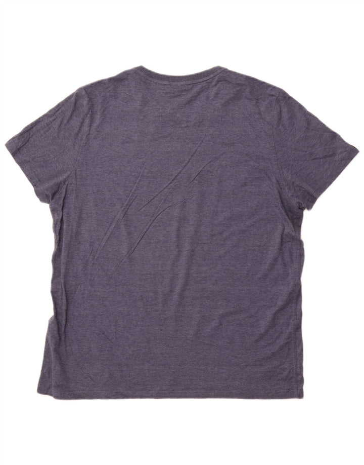 Superdry Camiseta gráfica para hombre Top 3XL Algodón a rayas azul marino