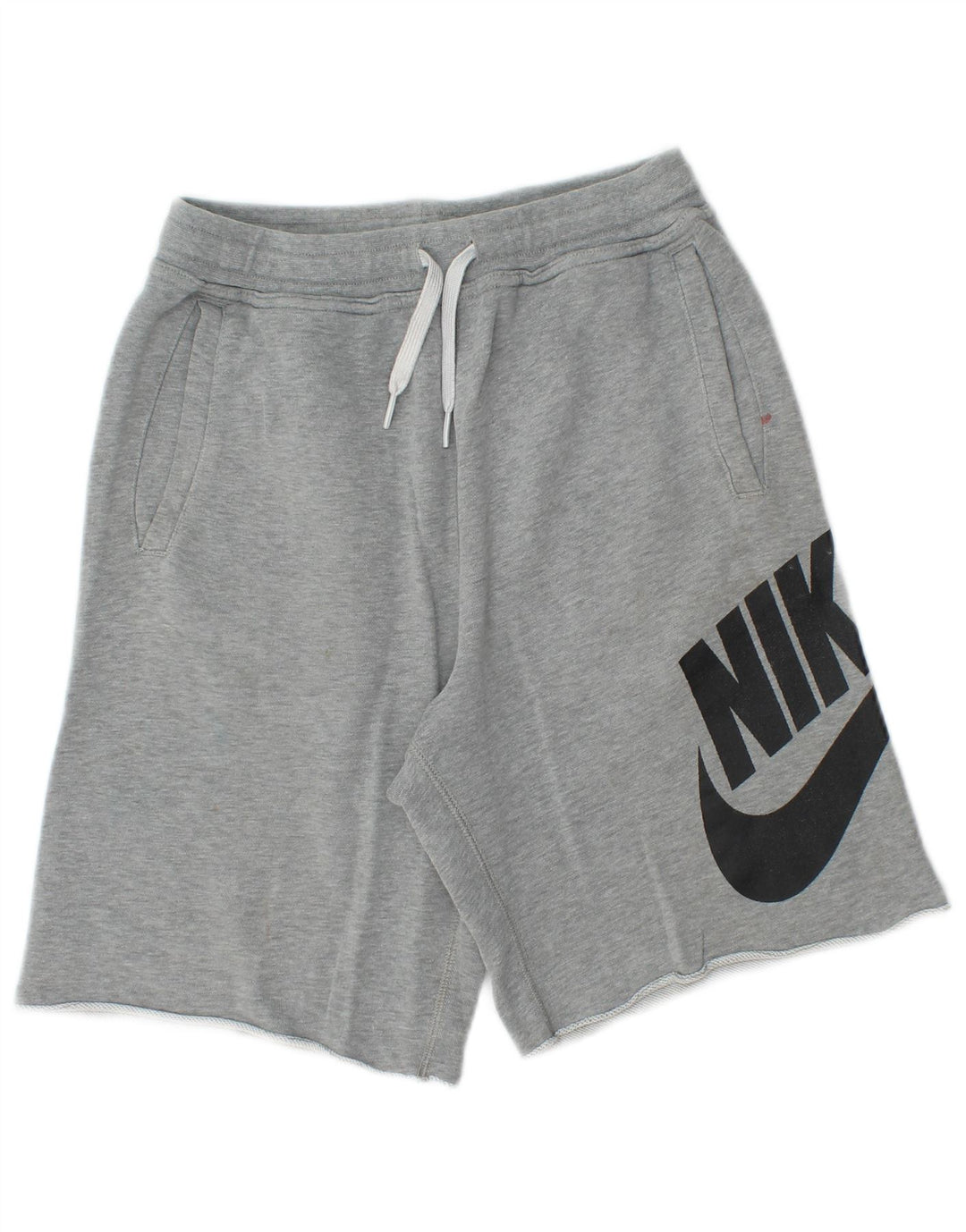 Nike - Pantalones cortos deportivos con gráficos para niños, 12-13 años, algodón gris grande