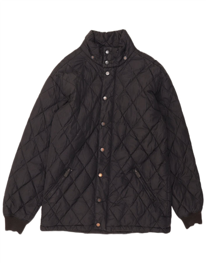 Alberto Aspesi Chaqueta acolchada para hombre UK 36 Small Poliamida negra