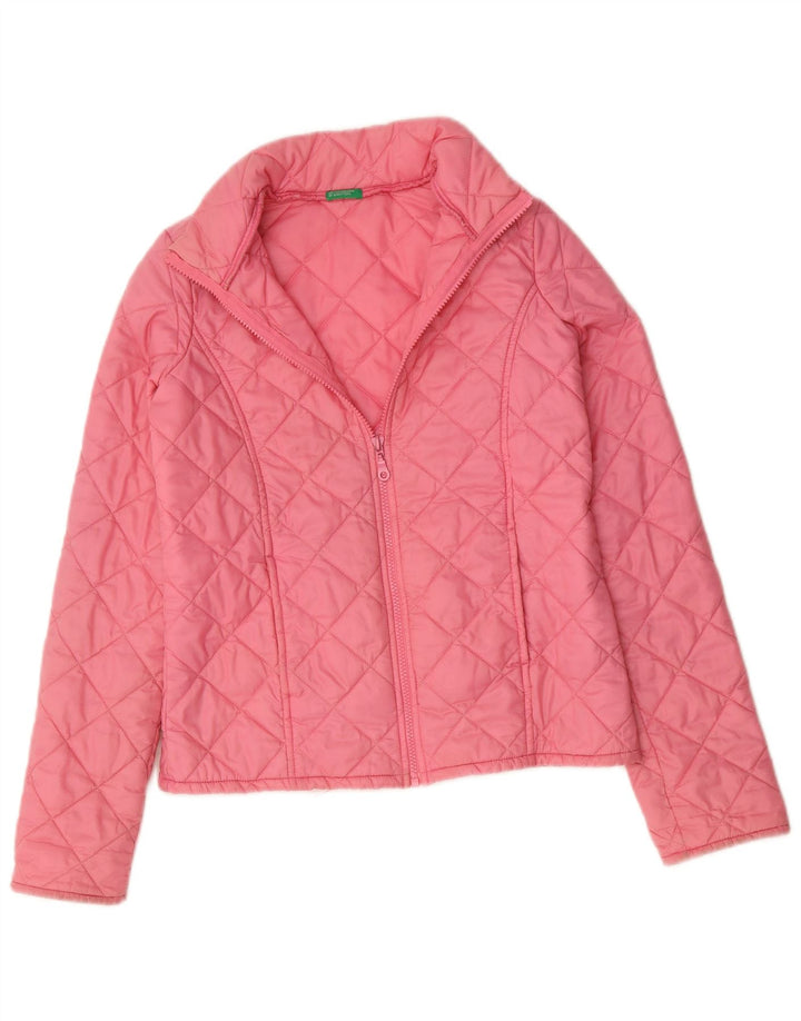 BENETTON Chaqueta acolchada para mujer UK 8 Small Pink