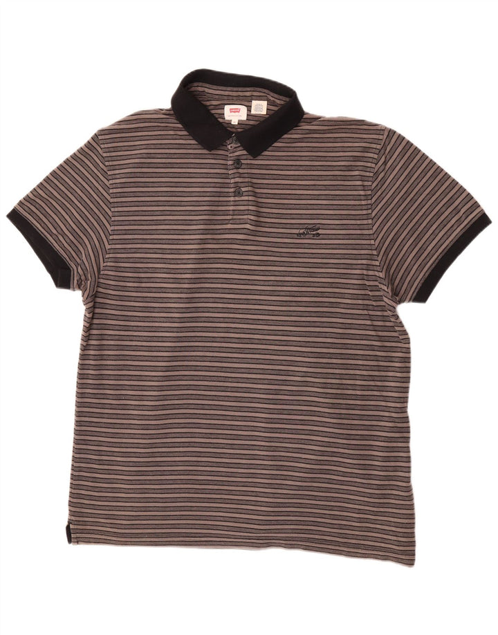 Levi's Polo Hombre XL Algodón Rayas Marrón