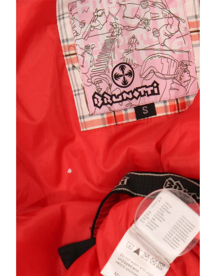 BRUNOTTI Chaqueta cortavientos con gráfico extragrande para mujer UK 10 Small Red Check
