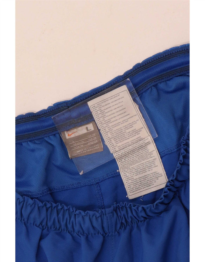 Nike - Pantalones cortos deportivos para hombre, poliéster azul grande