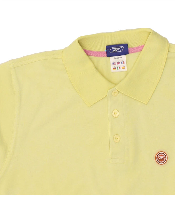 REEBOK Mens Polo Shirt Small Yellow Vintage Reebok and Second-Hand Reebok from Messina Hembry 