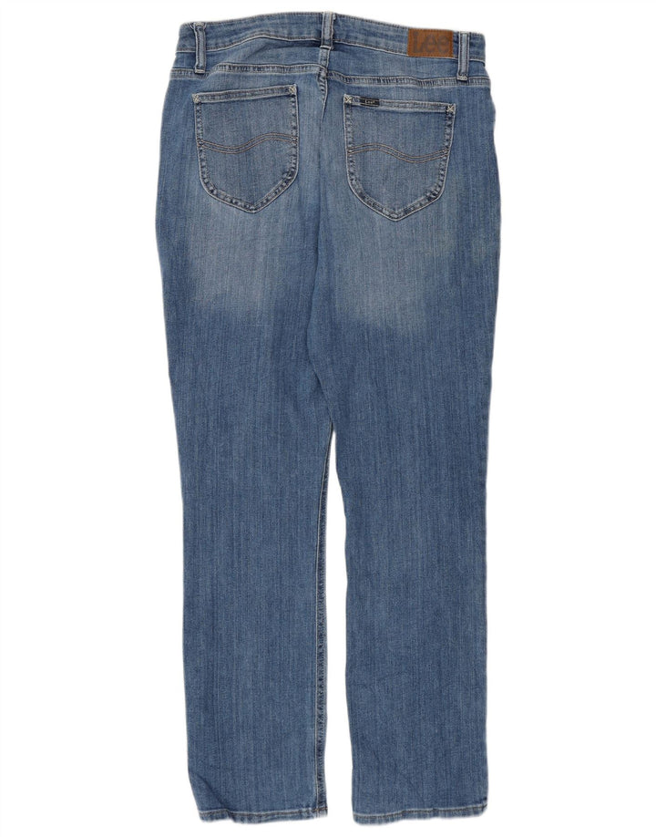 LEE Vaqueros rectos de talle medio para mujer, ajuste regular, talla 10, grande, W32, L29, azul