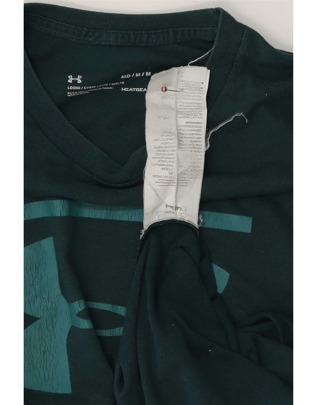 Under Armour Hombre Camiseta gráfica Top Algodón verde medio