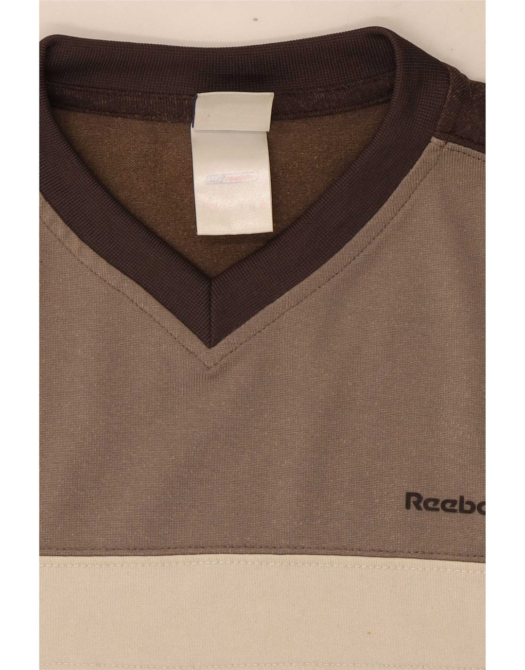 Reebok Hombre Camiseta Top Small Marrón Colorblock