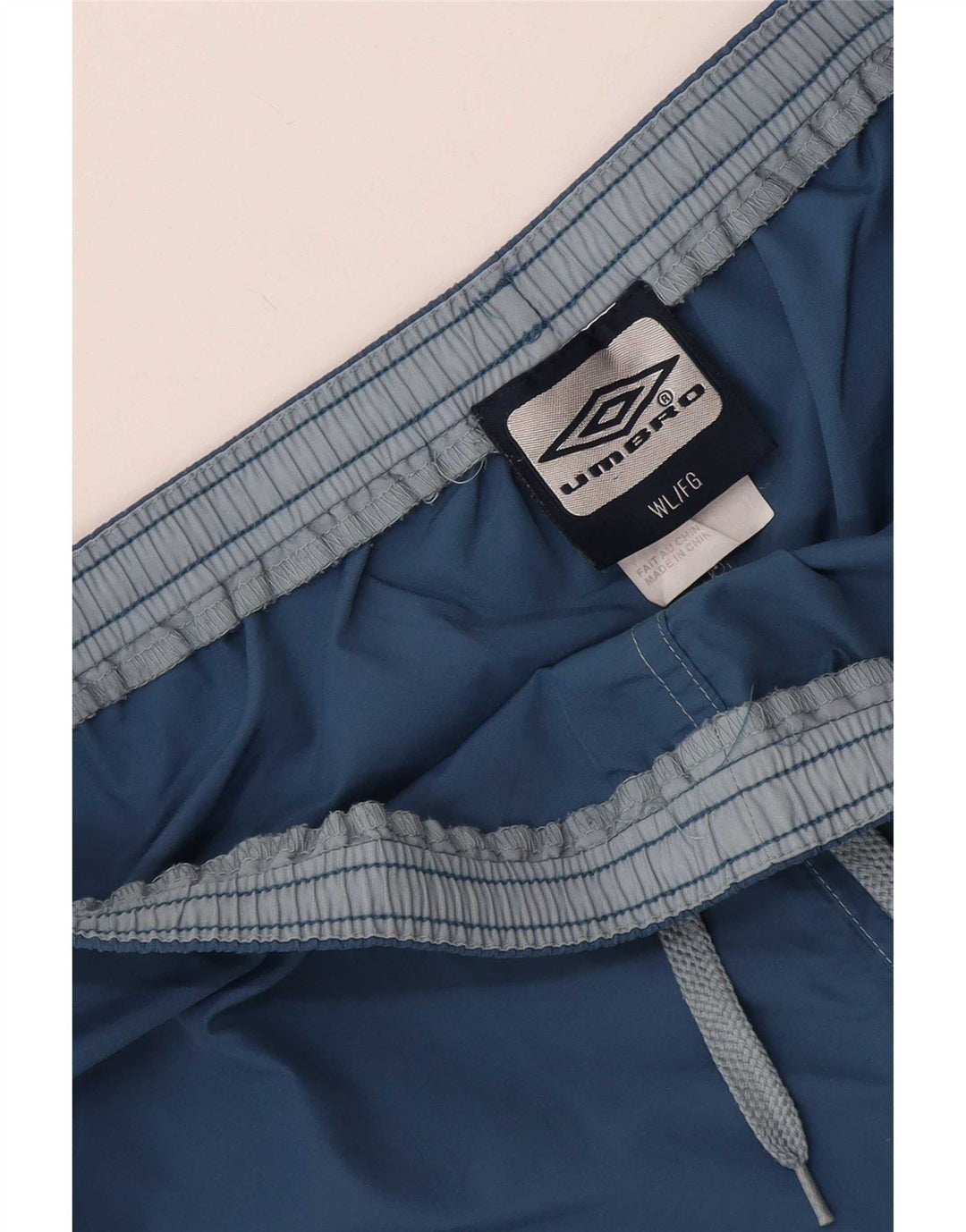 Pantalones cortos deportivos Umbro para hombre, nailon azul grande