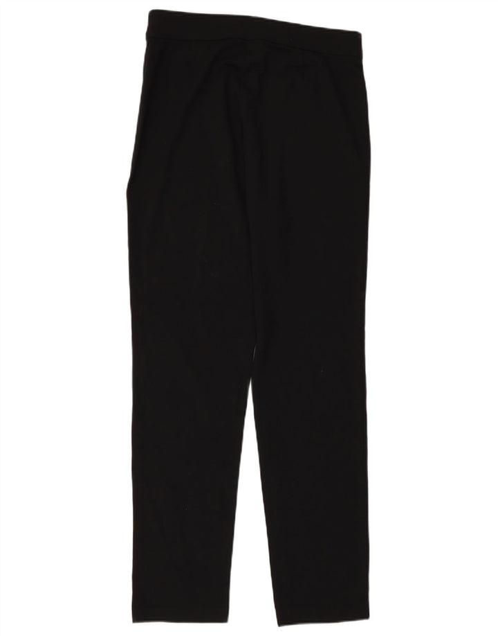 MARKS & SPENCER Pantalones casuales rectos para mujer UK 12 Medium W30 L30 Negro