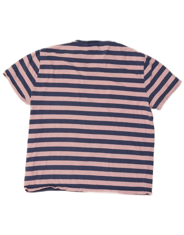 Polo Ralph Lauren - Camiseta ajustada personalizada para hombre, talla grande, color rosa a rayas