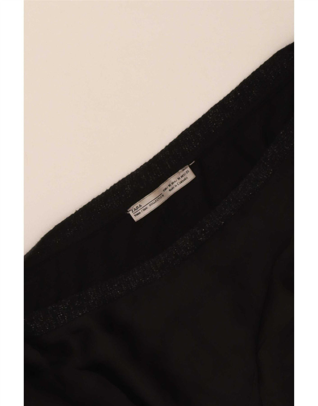 Zara Mujer Blusa Extragrande Top UK 44 Medium Negro
