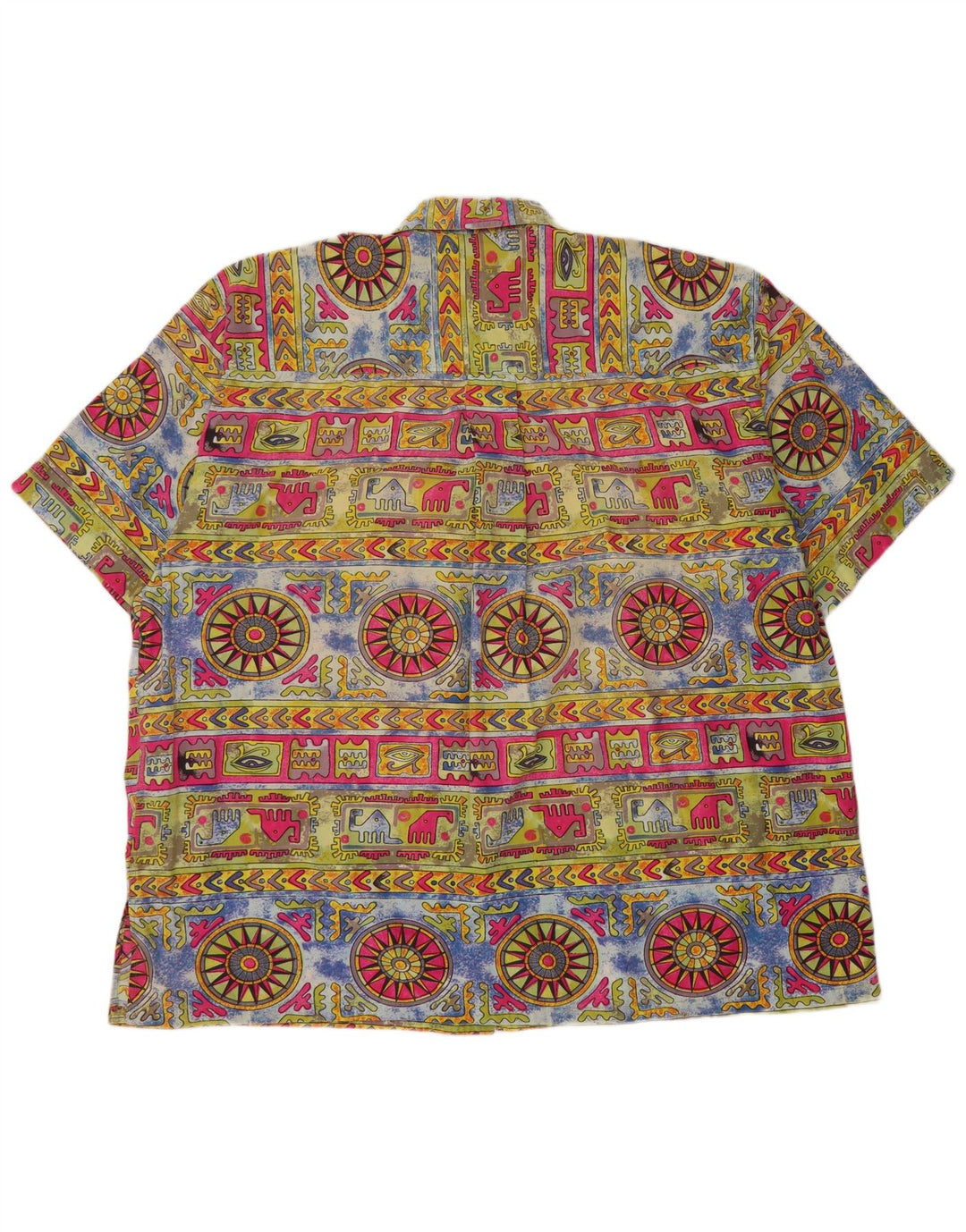 Camisa Avanti para hombre con estampado abstracto, talla 41/42, grande, multicolor