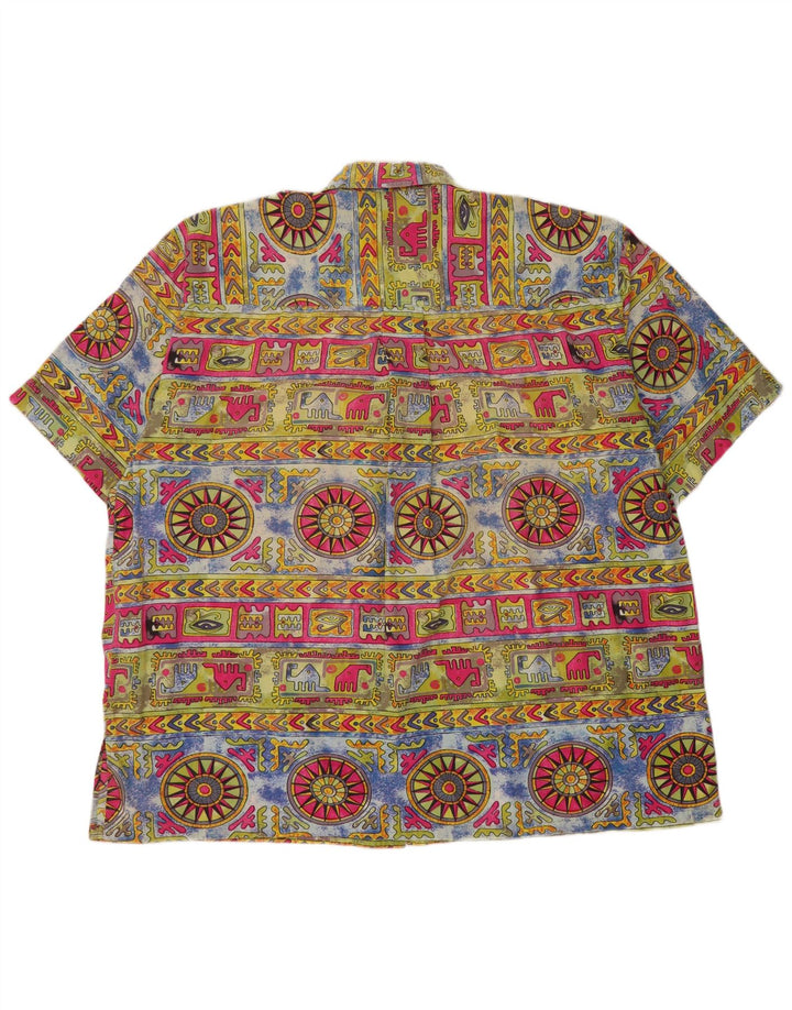 Camisa Avanti para hombre con estampado abstracto, talla 41/42, grande, multicolor