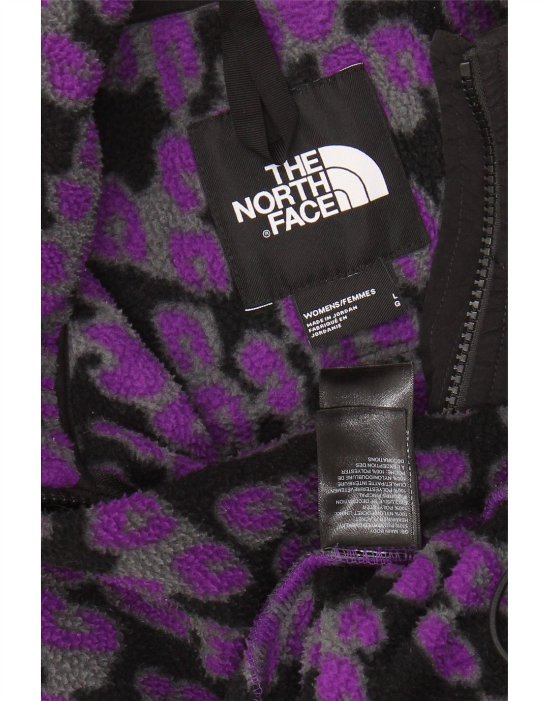 THE NORTH FACE Chaqueta polar para mujer UK 46 Large Purple Animal Print