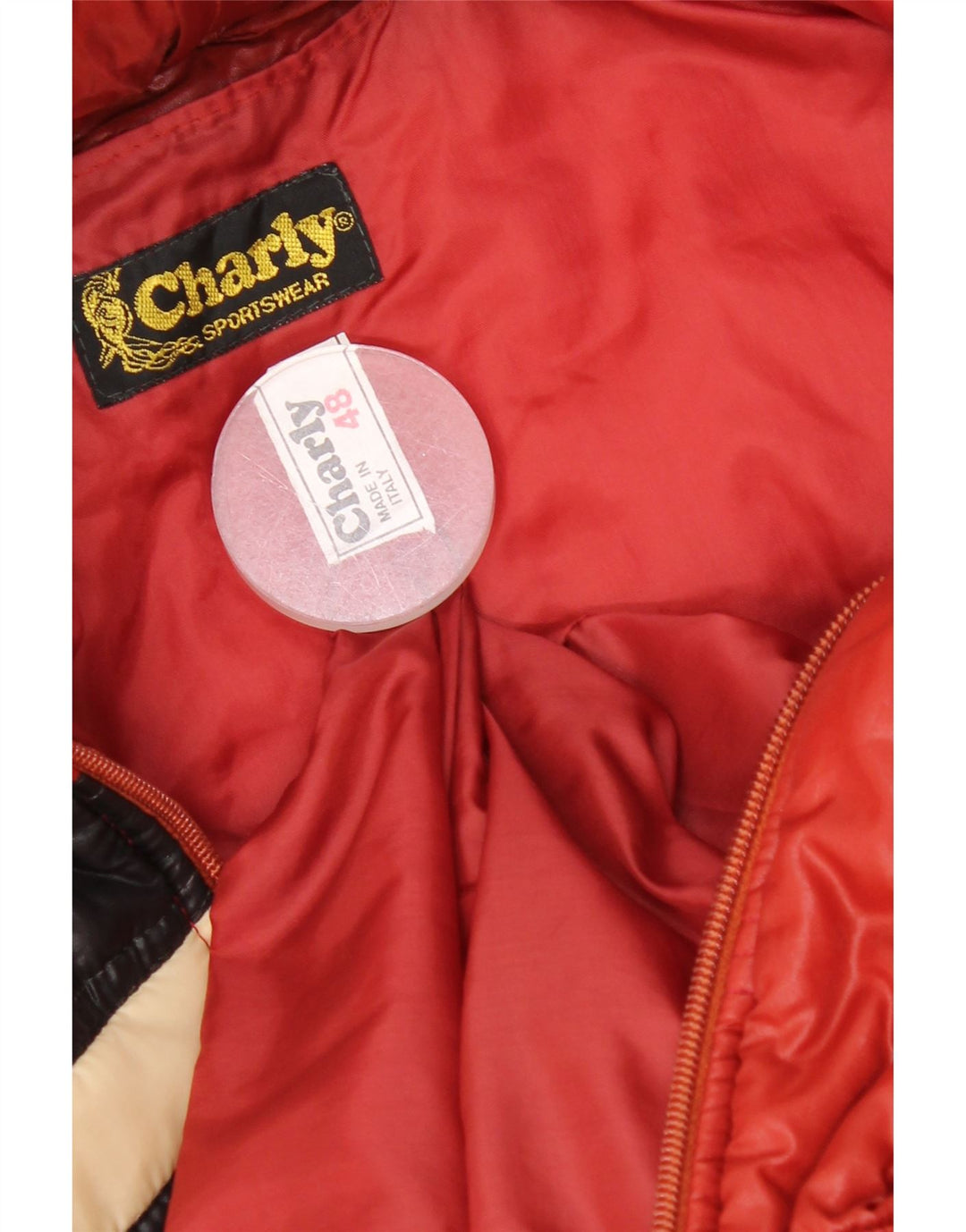 Chaqueta Acolchada Mujer Charly Con Capucha IT 48 XL Poliamida Color Block Rojo