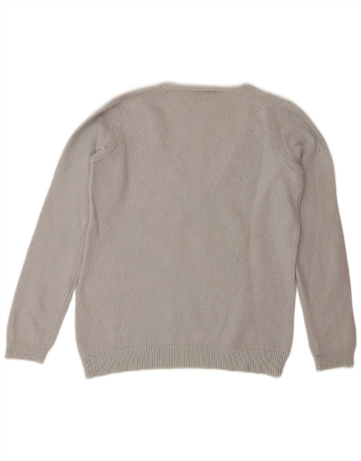 Massimo Dutti Jersey con Cuello en V para Mujer UK 42 Gris Medio
